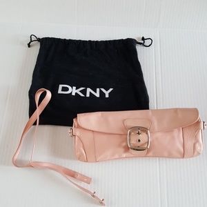 DKNY Small Pink Leather Clutch Purse